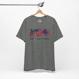 Peace, Love & Freedom – USA Patriotic Sunflower Design