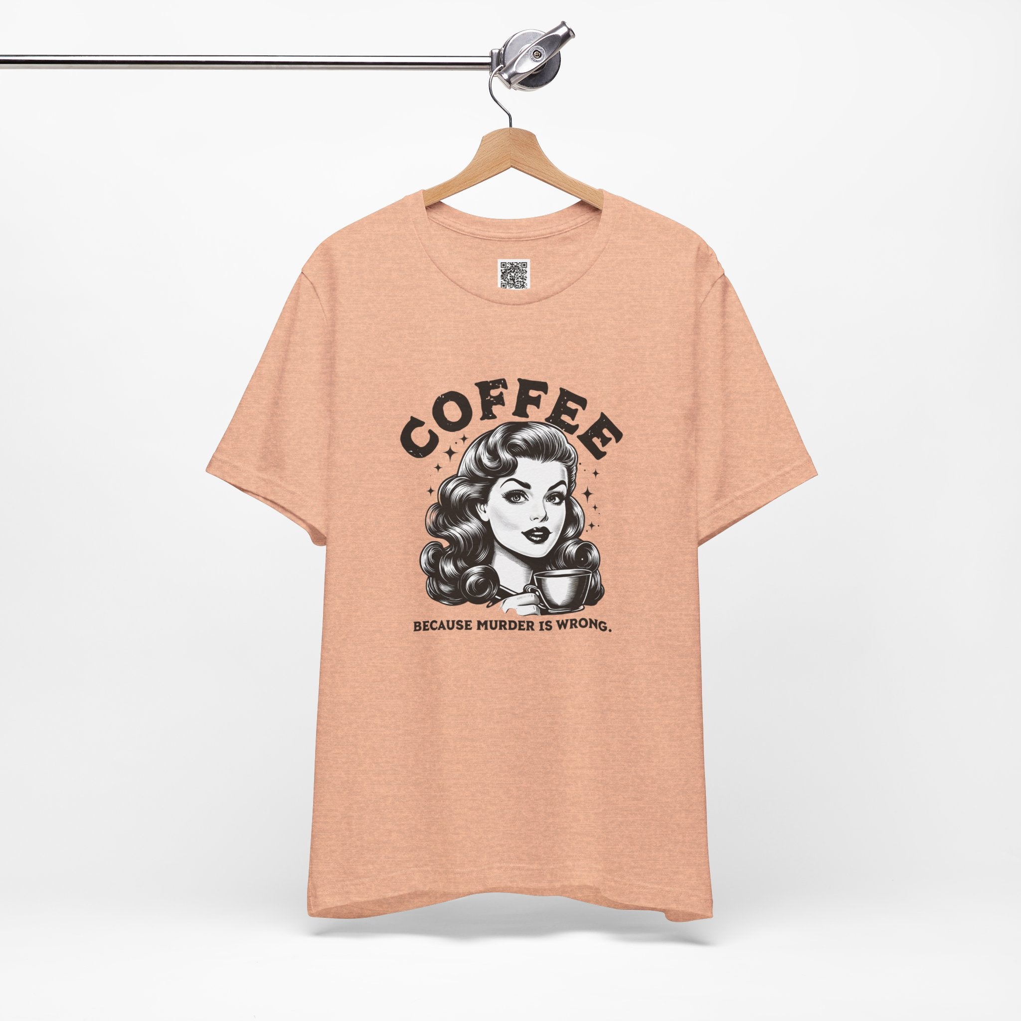 Coffee: Because Murder Is Wrong – Retro Dark Humor Design