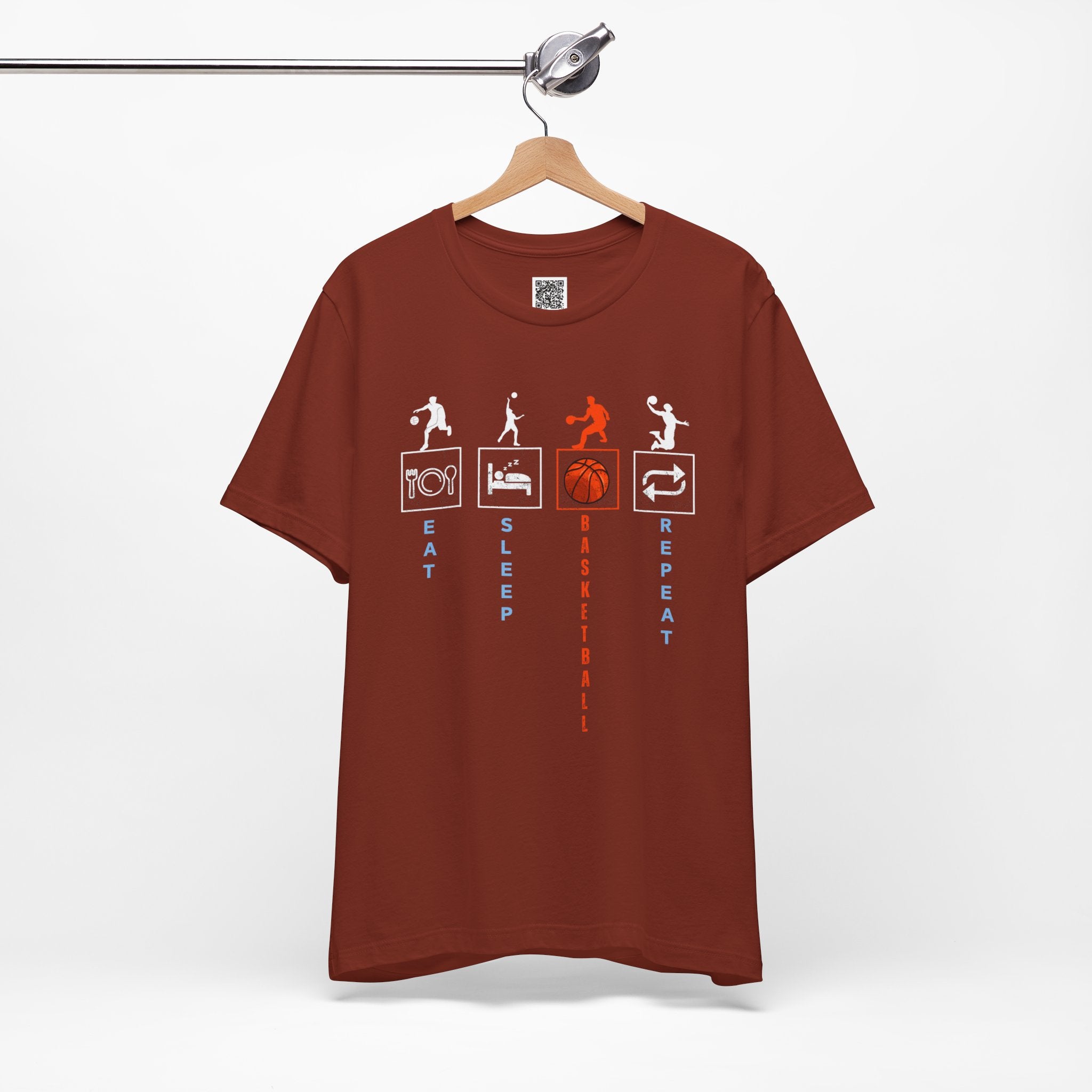 Eat Sleep Basketball Repeat T-Shirt – Hooper Lifestyle Tee for Players, Coaches & Fans
