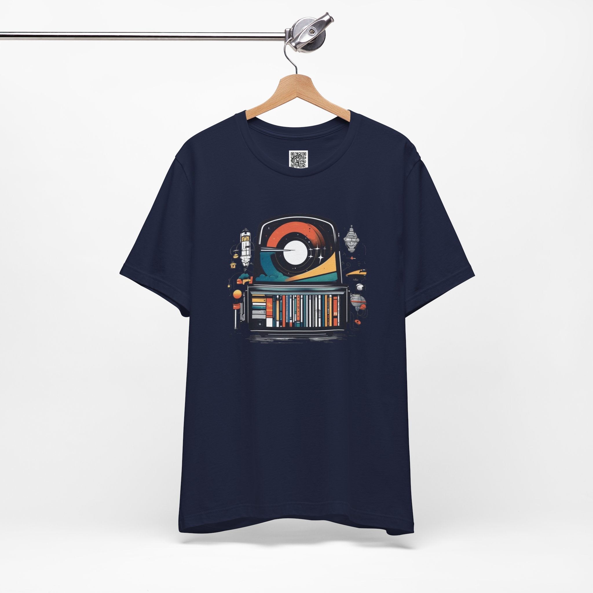 Cosmic Library Toaster – Retro Sci-Fi Book Lover’s Graphic Tee