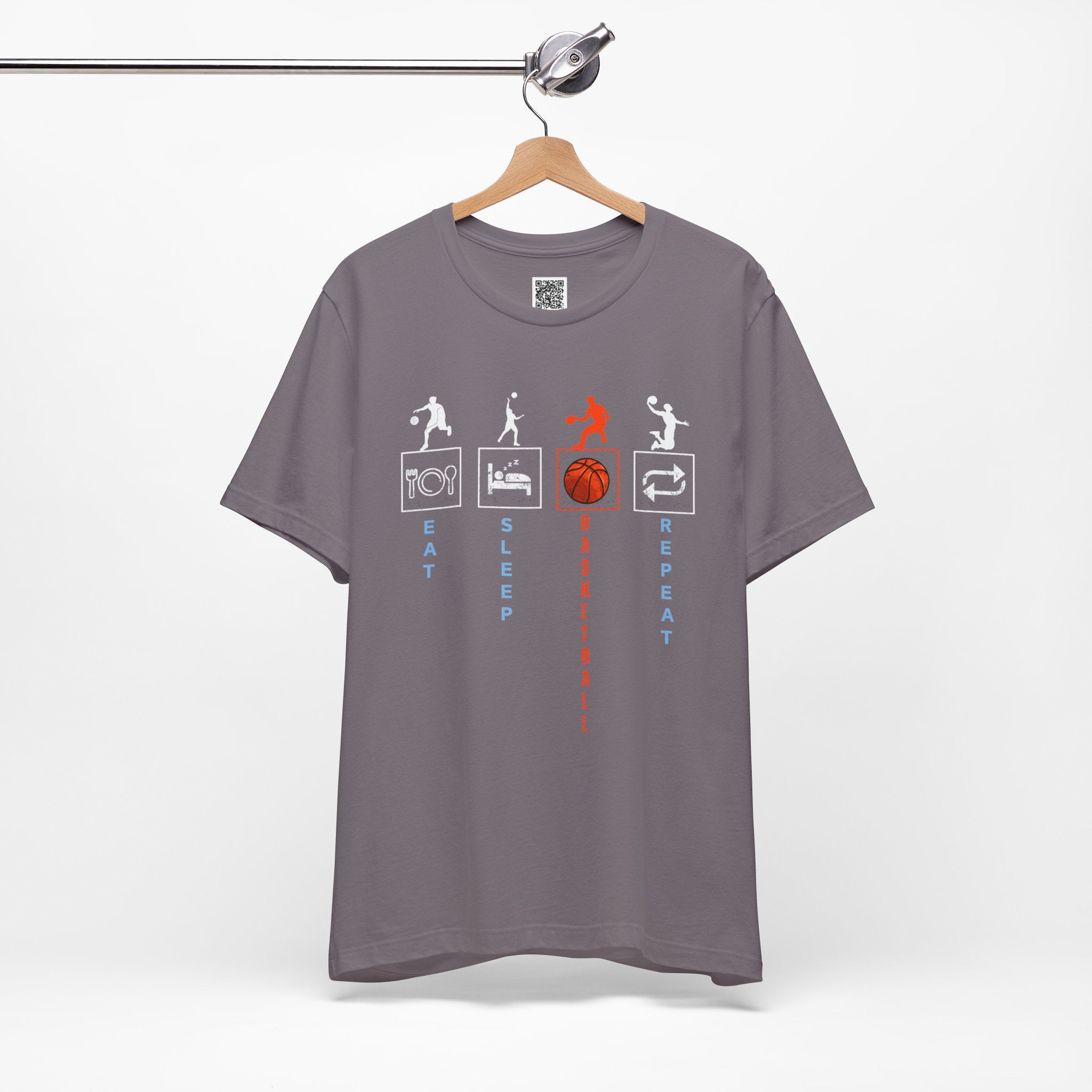 Eat Sleep Basketball Repeat T-Shirt – Hooper Lifestyle Tee for Players, Coaches & Fans