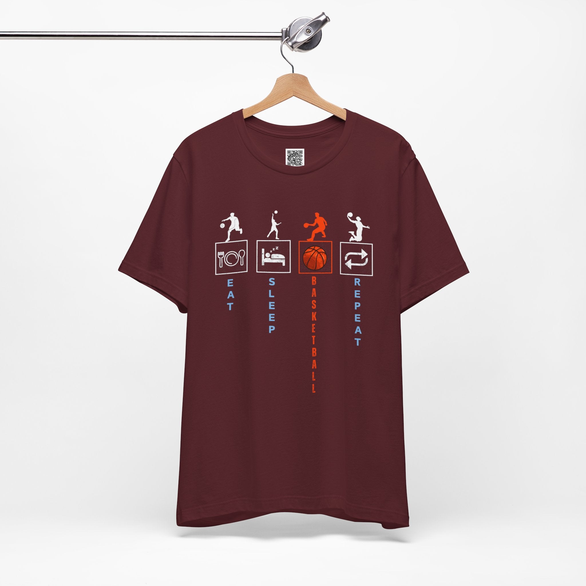 Eat Sleep Basketball Repeat T-Shirt – Hooper Lifestyle Tee for Players, Coaches & Fans