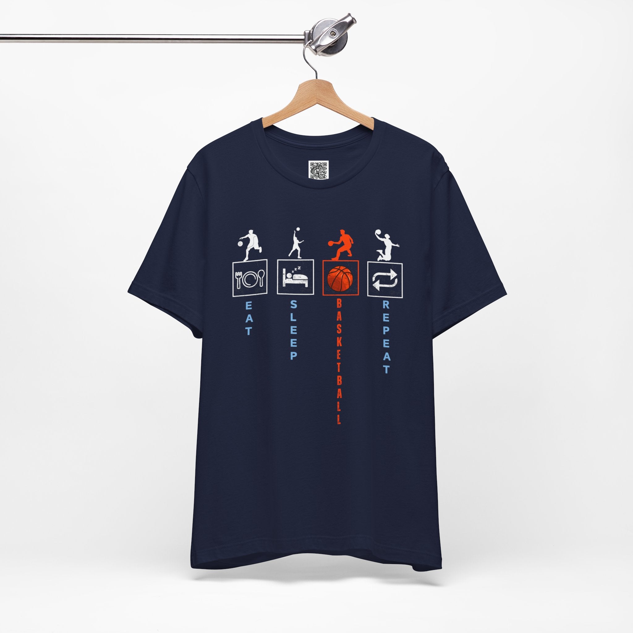 Eat Sleep Basketball Repeat T-Shirt – Hooper Lifestyle Tee for Players, Coaches & Fans