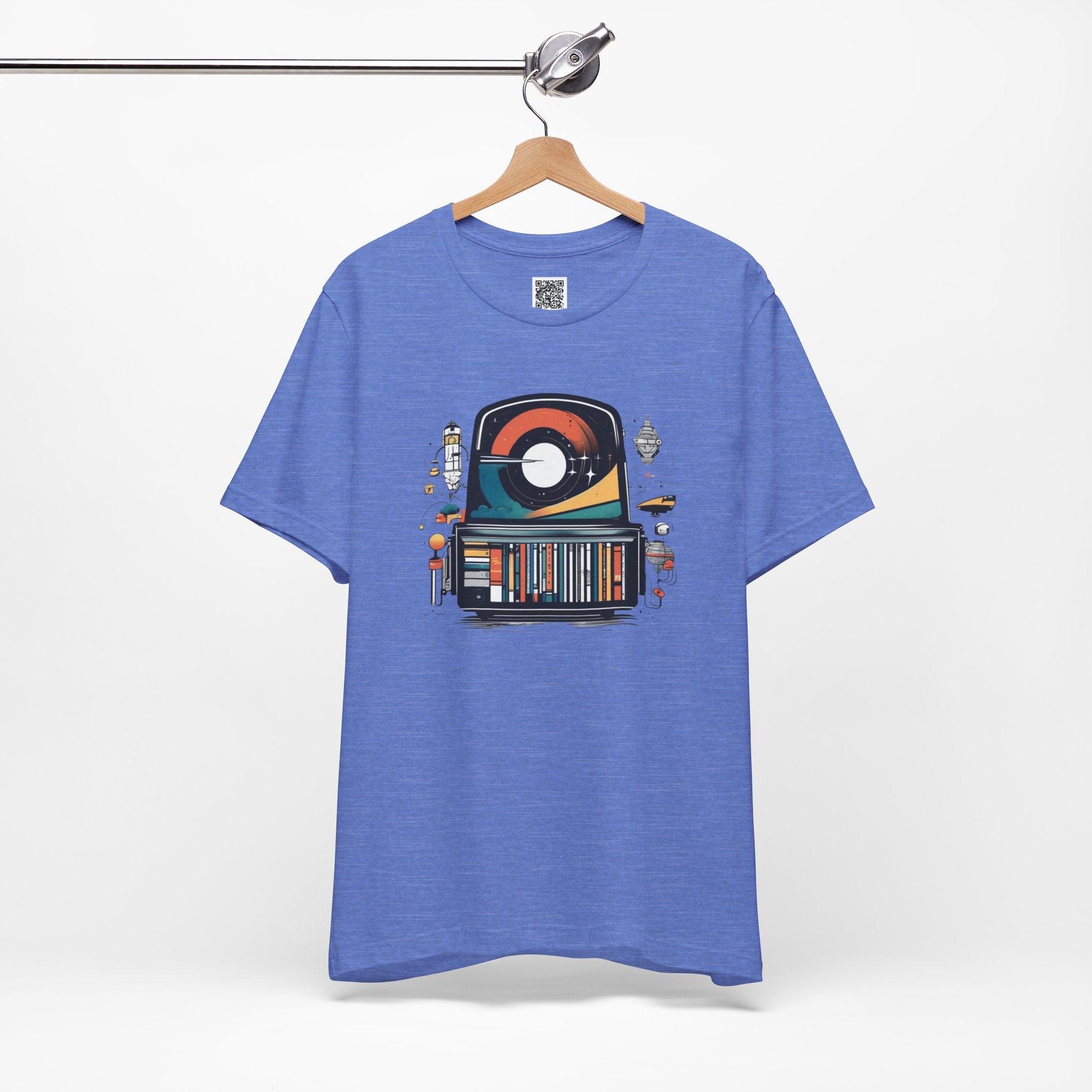 Cosmic Library Toaster – Retro Sci-Fi Book Lover’s Graphic Tee