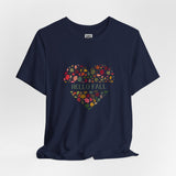 Hello Fall Leaf Heart Tee – Cozy Colors, Crisp Vibes