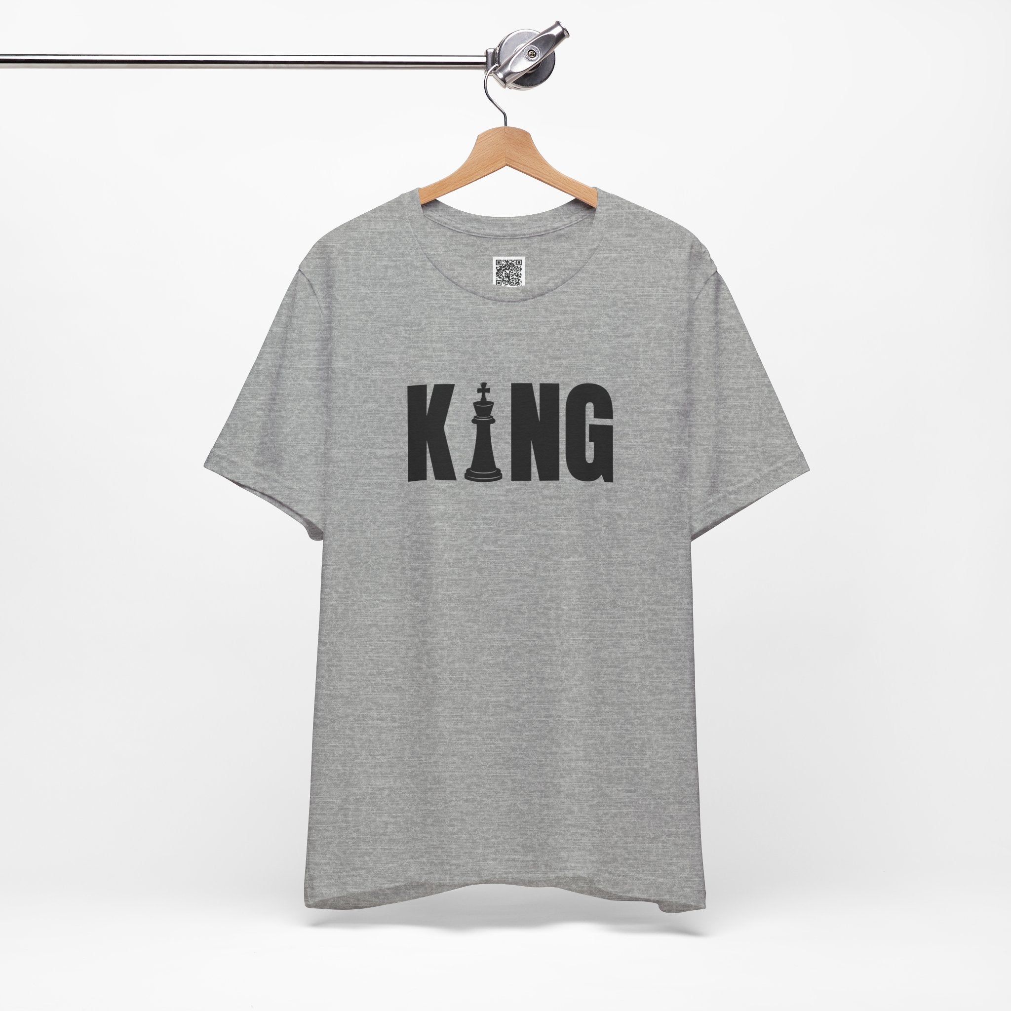 KING Chess Piece T-Shirt – Bold Minimalist Graphic for Chess Lovers & Power Players