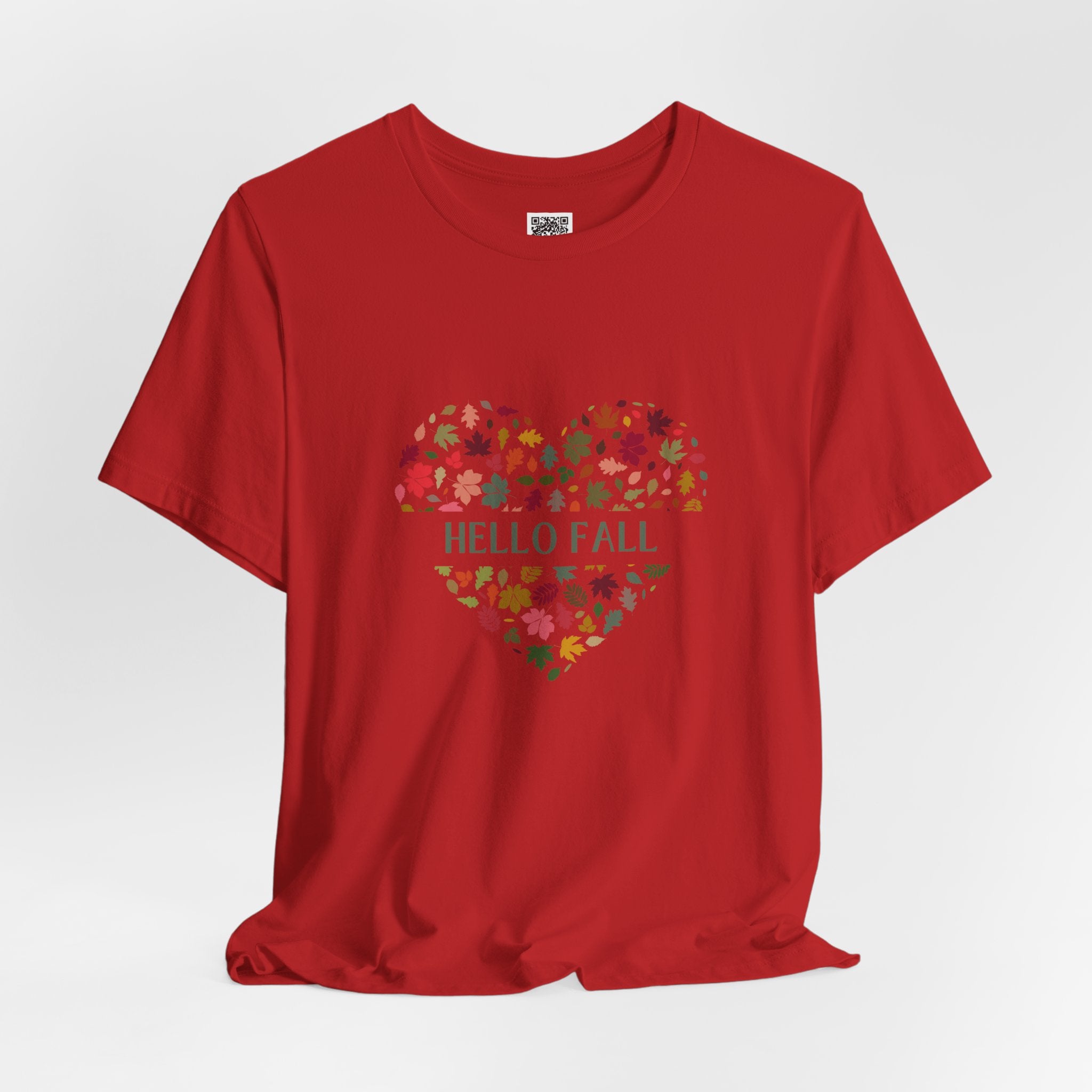 Hello Fall Leaf Heart Tee – Cozy Colors, Crisp Vibes