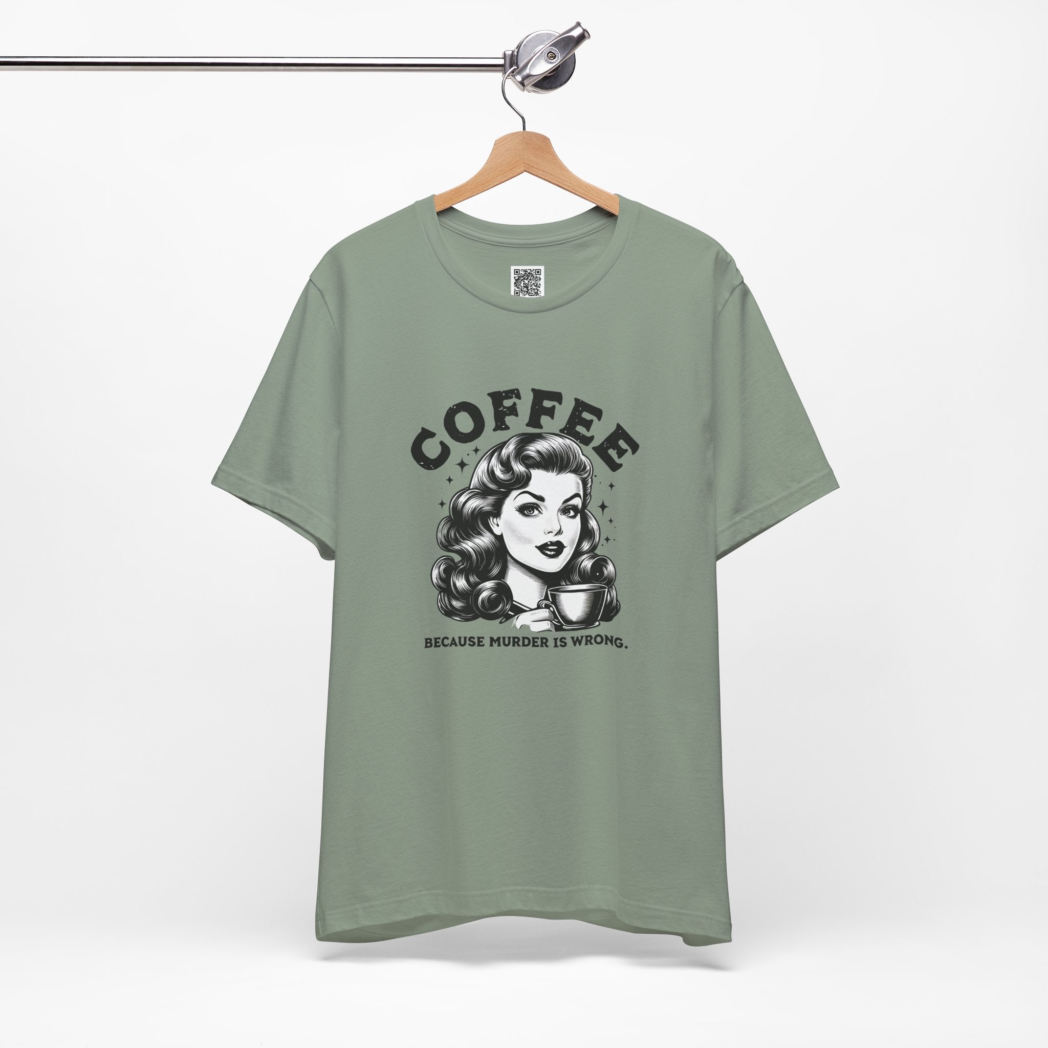 Coffee: Because Murder Is Wrong – Retro Dark Humor Design