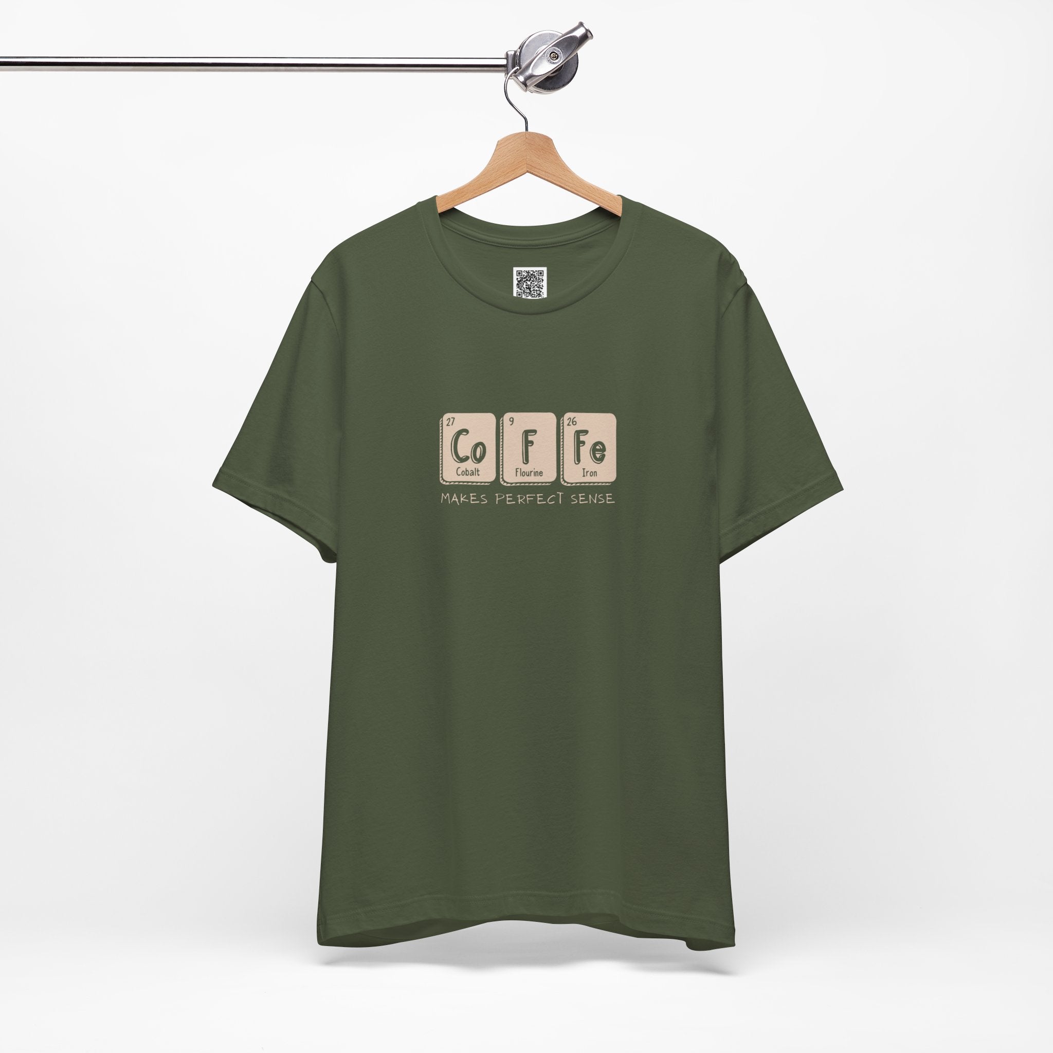 Caffeine Chemistry T-Shirt – Coffee Periodic Table Design for Science Nerds & Java Addicts