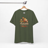 Hello Autumn T-Shirt – Cozy Fall Shirt with Books, Coffee & Leaves for Autumn Lovers