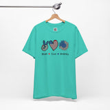 Peace, Love & Freedom – USA Patriotic Sunflower Design