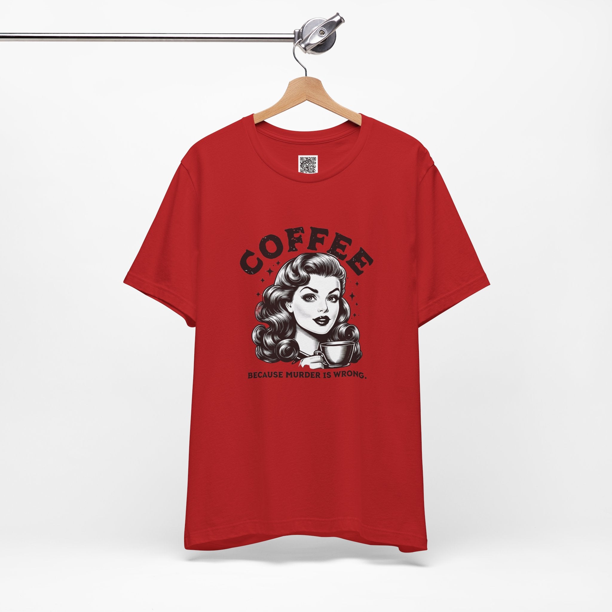 Coffee: Because Murder Is Wrong – Retro Dark Humor Design