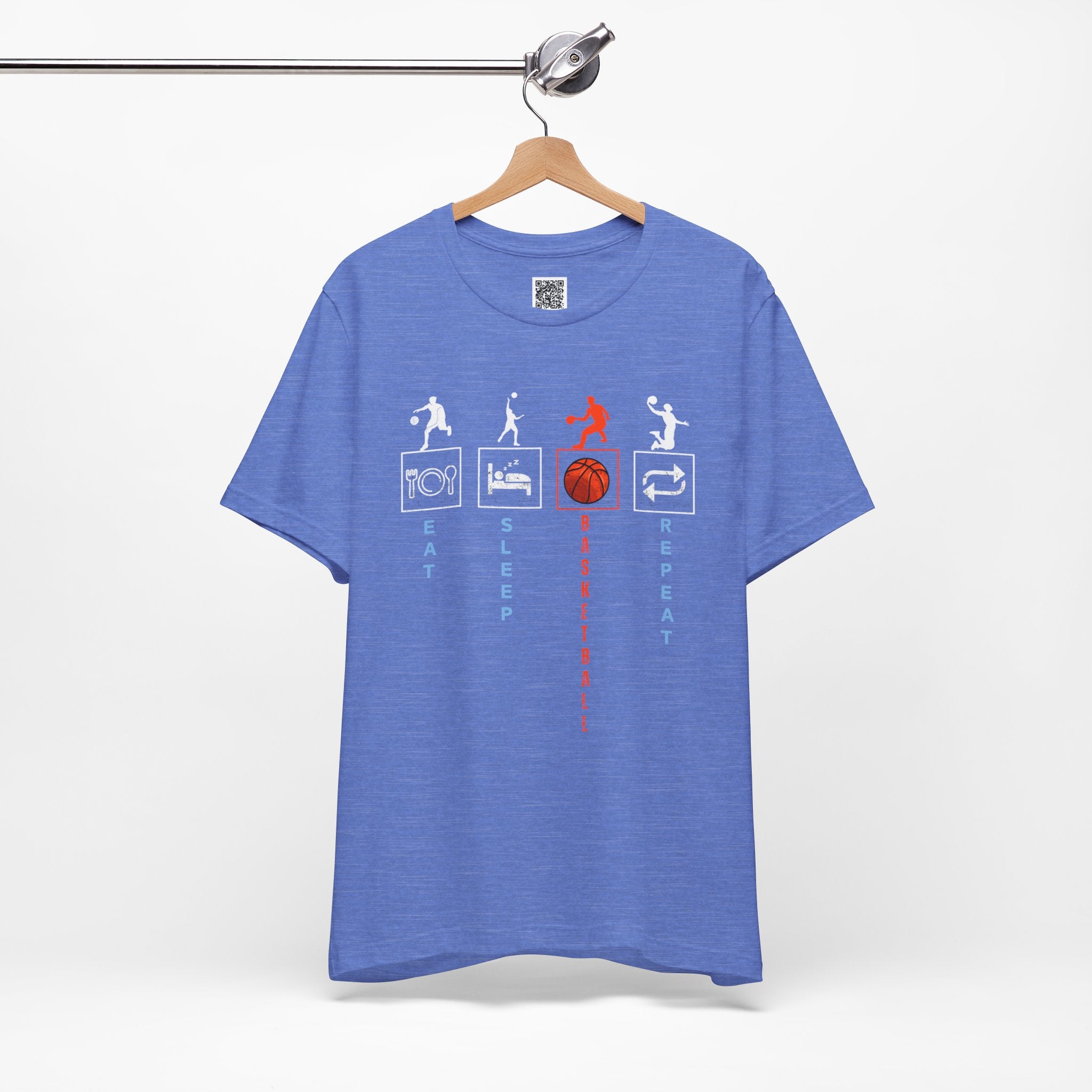 Eat Sleep Basketball Repeat T-Shirt – Hooper Lifestyle Tee for Players, Coaches & Fans