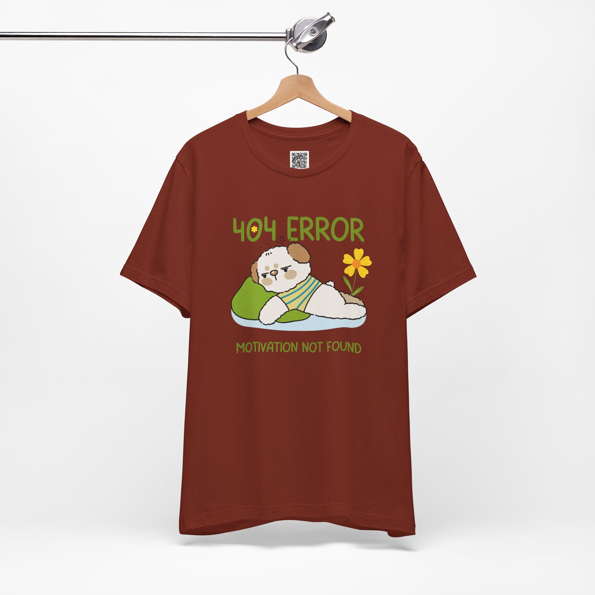 404 Error – Motivation Not Found Cute Dog Design