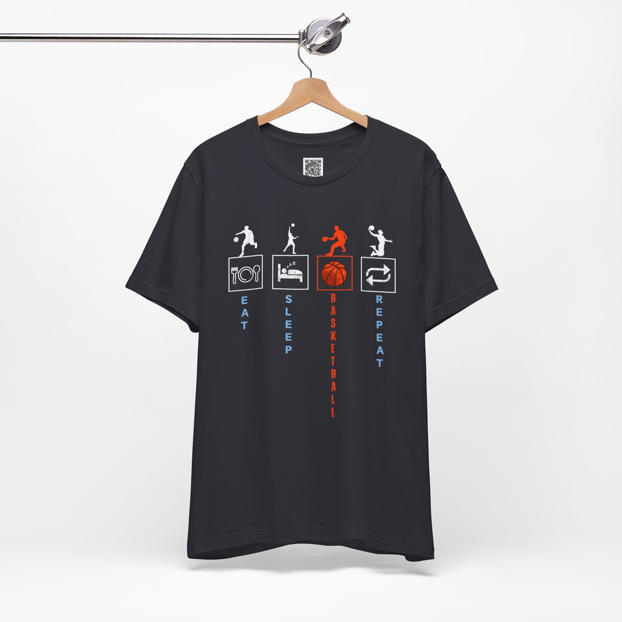 Eat Sleep Basketball Repeat T-Shirt – Hooper Lifestyle Tee for Players, Coaches & Fans