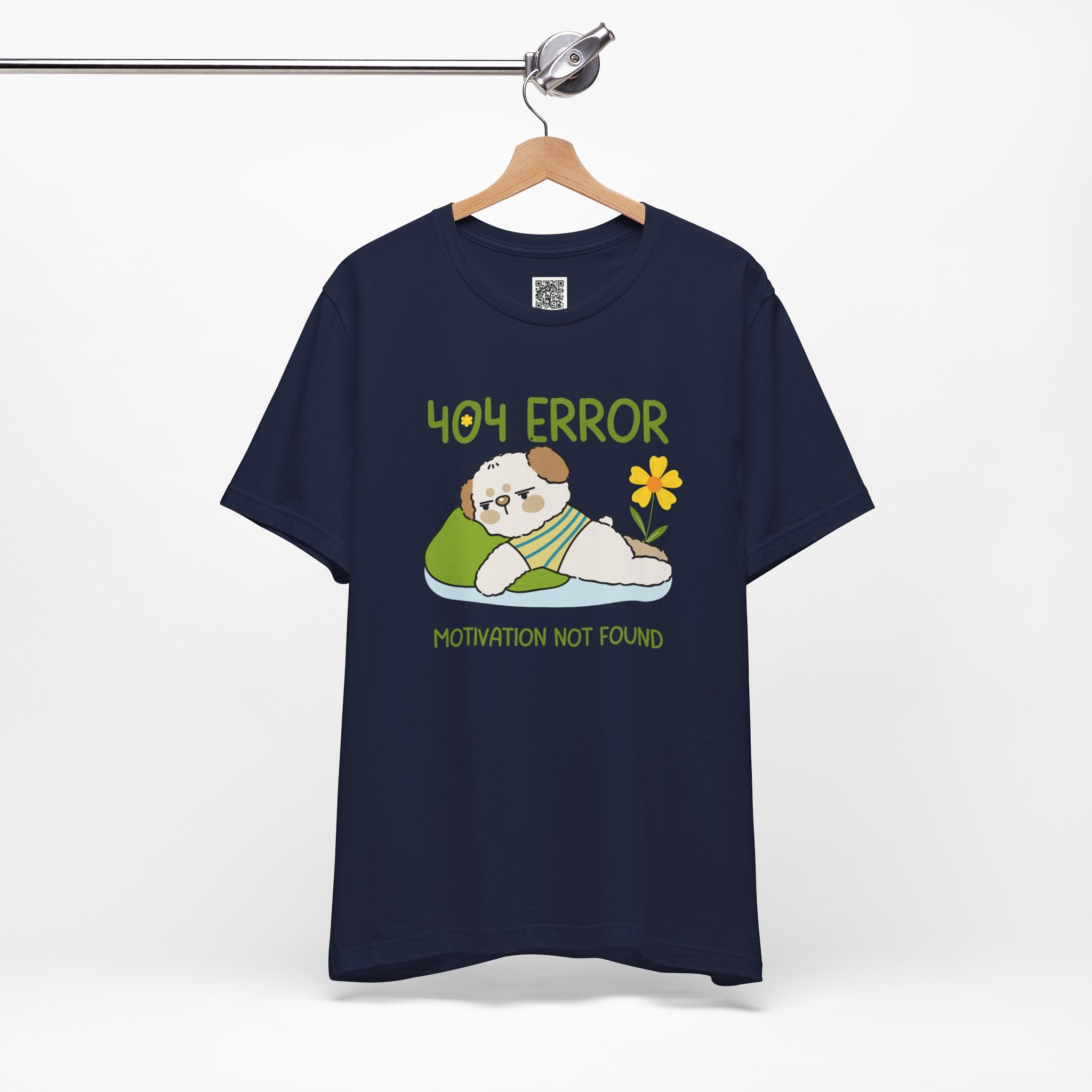 404 Error – Motivation Not Found Cute Dog Design