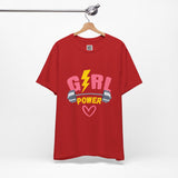Girl Power Barbell Tee – Strong, Stylish, and Unstoppable