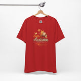 Hello Autumn T-Shirt – Cozy Fall Shirt with Books, Coffee & Leaves for Autumn Lovers