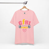 Girl Power Barbell Tee – Strong, Stylish, and Unstoppable