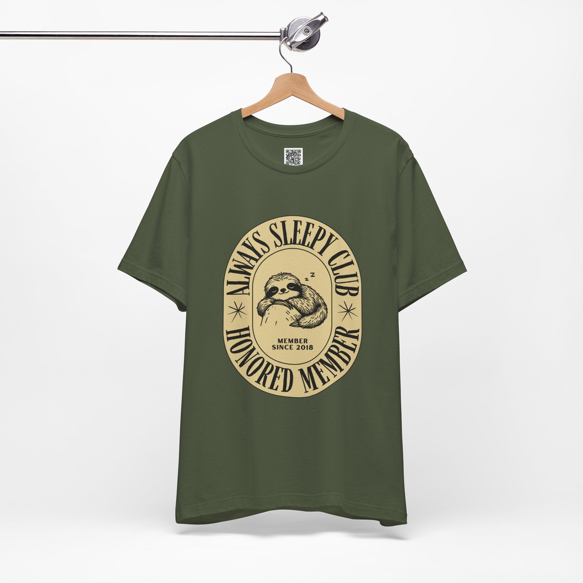 Always Sleepy Club Sloth T-Shirt – Funny Nap Lover Tee for Chill Days & Slow Living Vibes