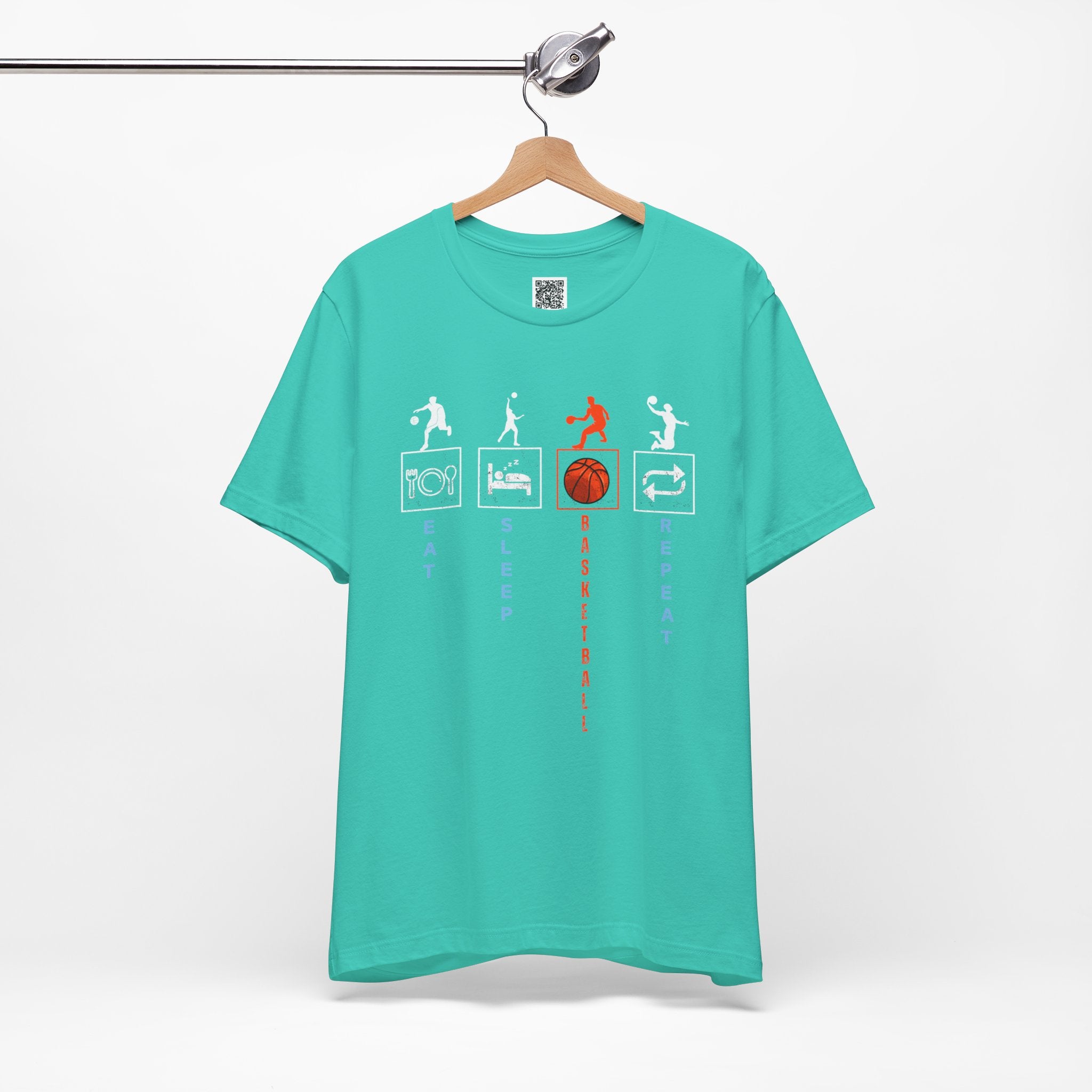 Eat Sleep Basketball Repeat T-Shirt – Hooper Lifestyle Tee for Players, Coaches & Fans