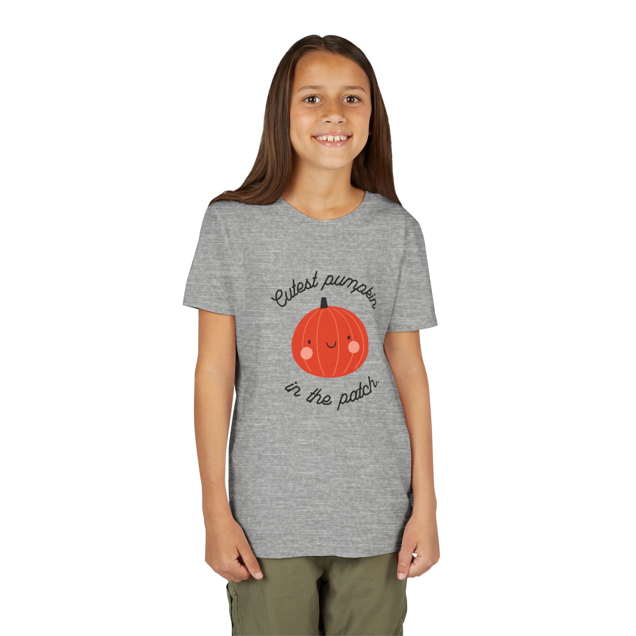 Cutest Pumpkin Youth Tee – Smiling Fall Halloween Graphic Tee