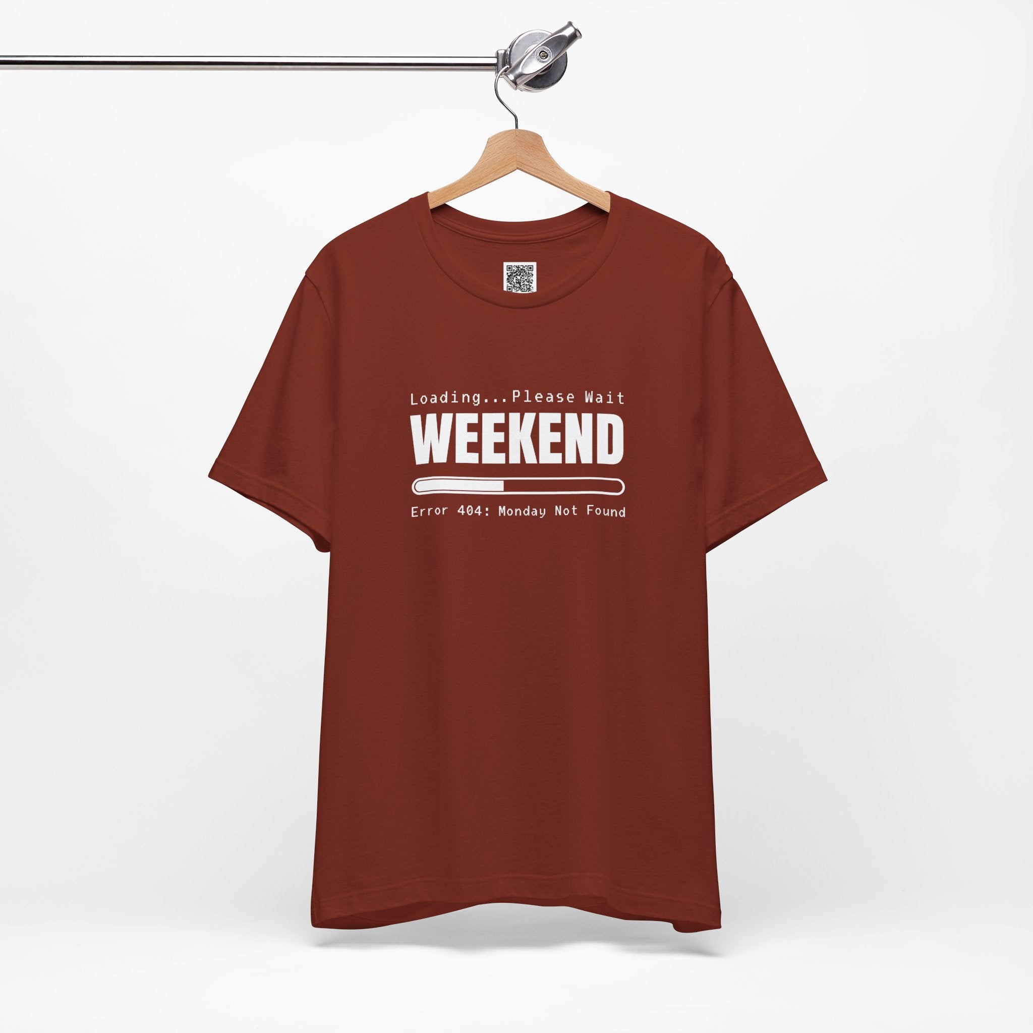 Weekend Loading – Error 404: Monday Not Found | Funny Tech-Inspired Design
