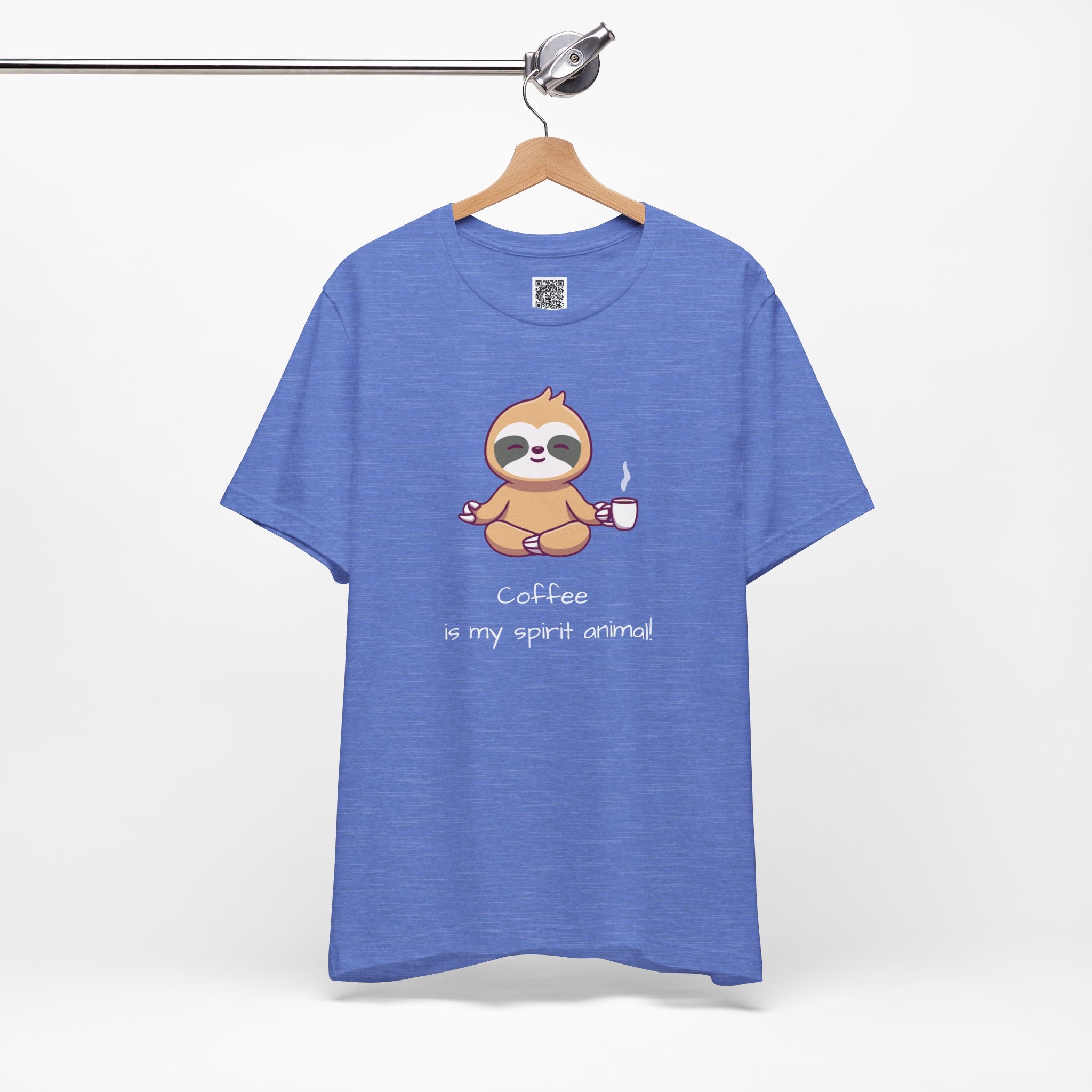 Zen Sloth Coffee T-Shirt – Meditating Sloth Tee for Relaxed Mornings & Mindful Vibes