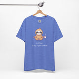 Zen Sloth Coffee T-Shirt – Meditating Sloth Tee for Relaxed Mornings & Mindful Vibes