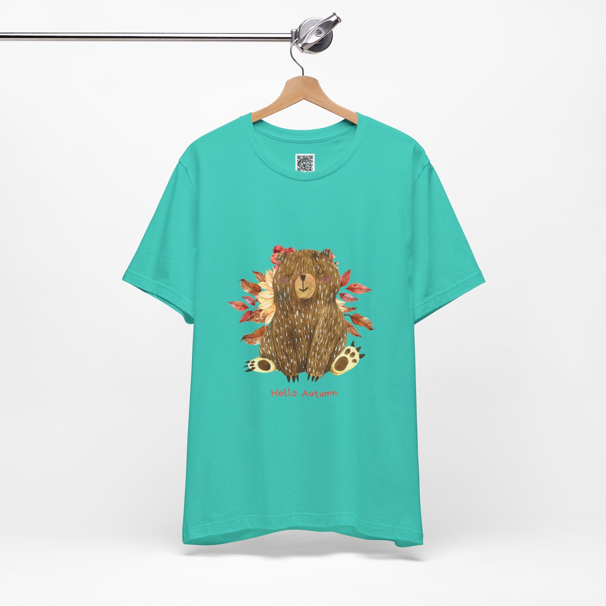 Hello Autumn Bear Tee – Cozy Vibes & Woodland Whimsy