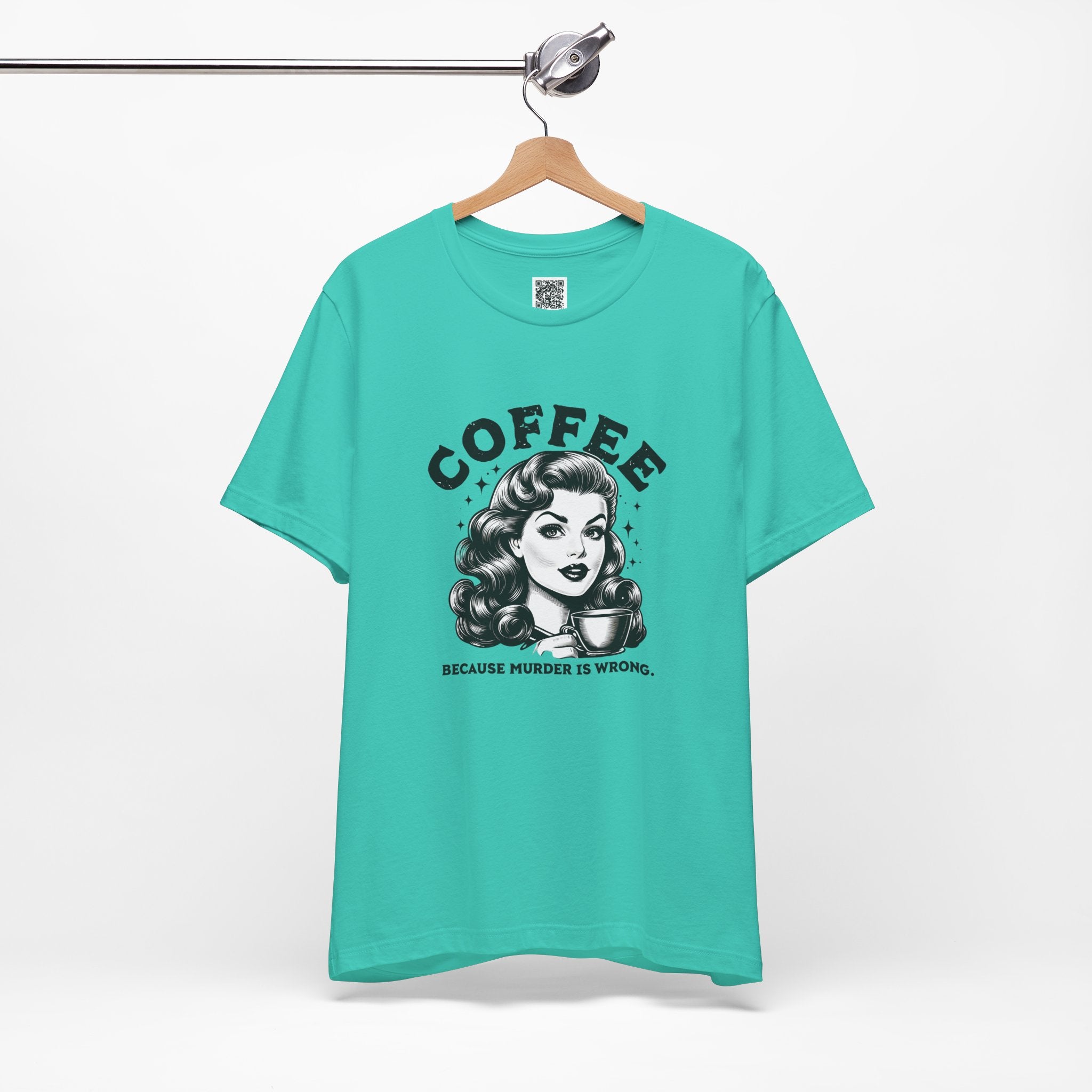 Coffee: Because Murder Is Wrong – Retro Dark Humor Design