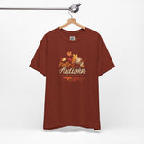 Hello Autumn T-Shirt – Cozy Fall Shirt with Books, Coffee & Leaves for Autumn Lovers