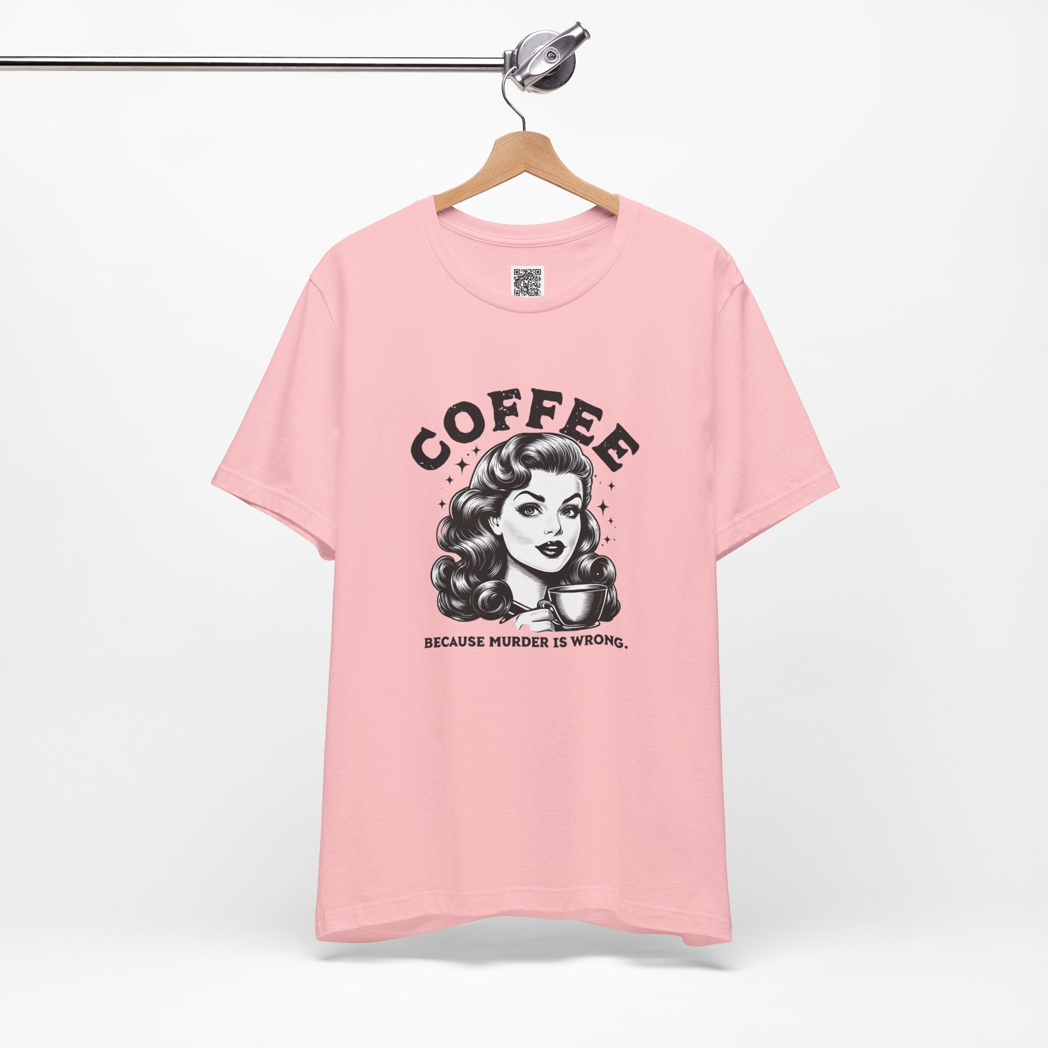 Coffee: Because Murder Is Wrong – Retro Dark Humor Design